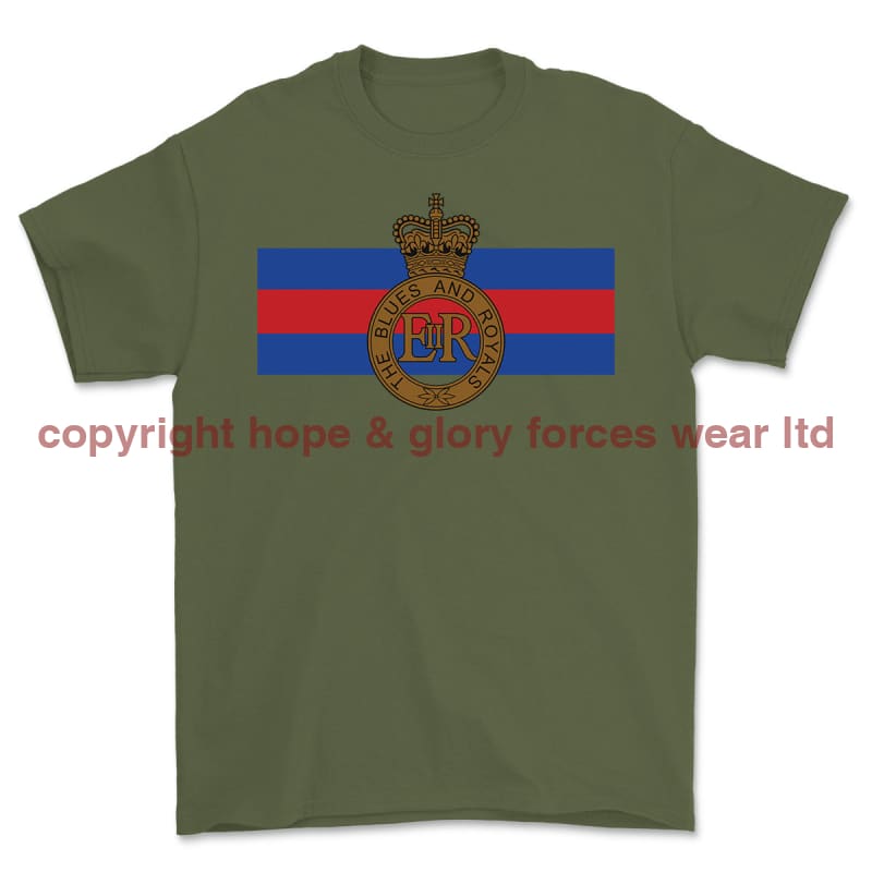 Blues And Royals Cap Badge Printed T-Shirt