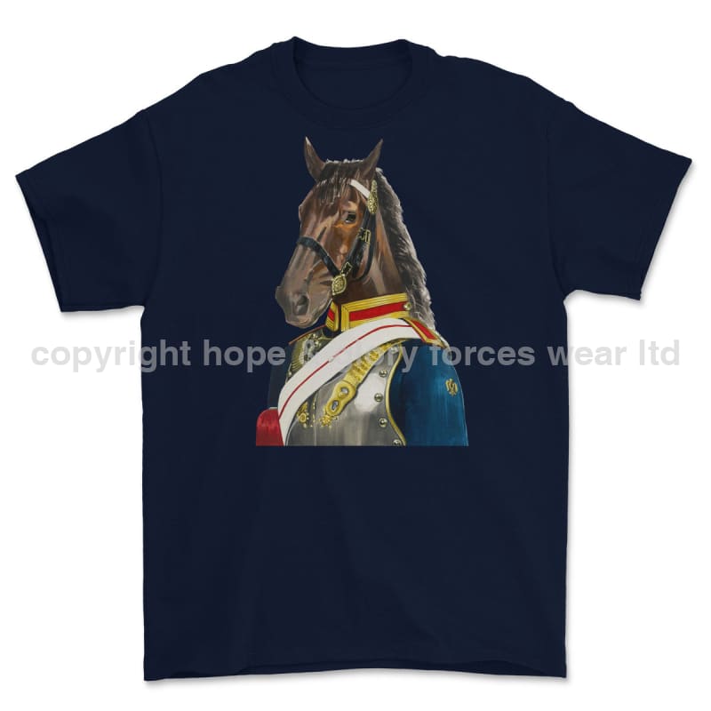 Blues and Royals Ceremonial Horse Guard Art Printed T-Shirt