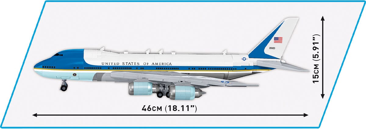 Boeing 747 Air Force One brick plane model - COBI 26610 - 1050 bricks