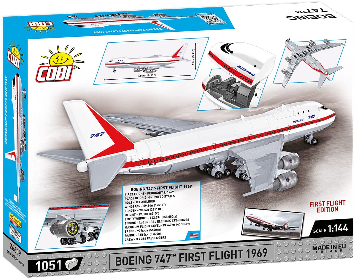 Boeing 747 First Flight 1969 brick plane model