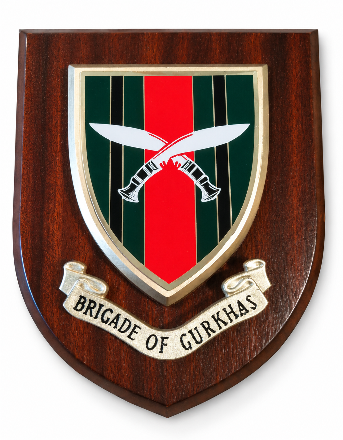 The Brigade of Gurkhas (Staff Band Cap Badge) - Wall Shield Plaque