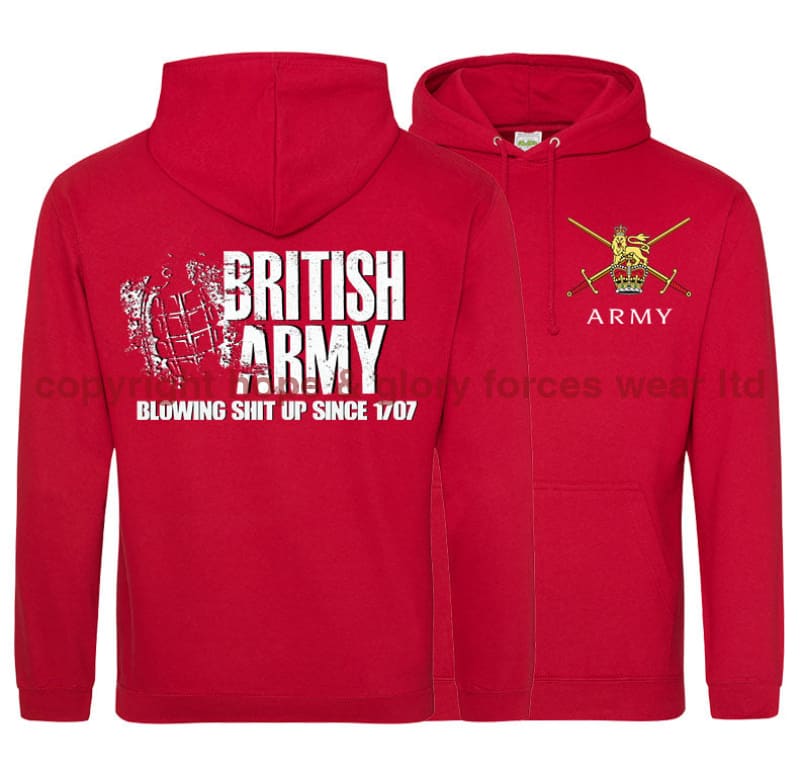 British Army Blowing Shit Up Since 1707 Double Side Printed Hoodie