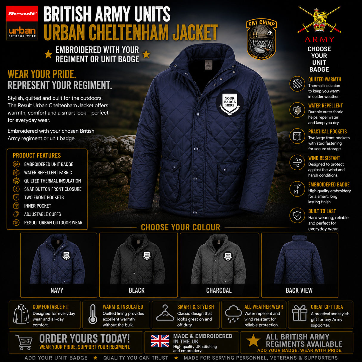 British Army Units Urban Cheltenham Jacket