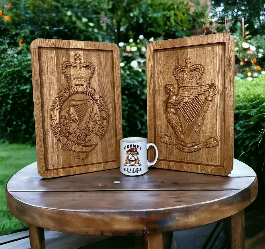 British Forces 3d Hand Carved Logo Plaque