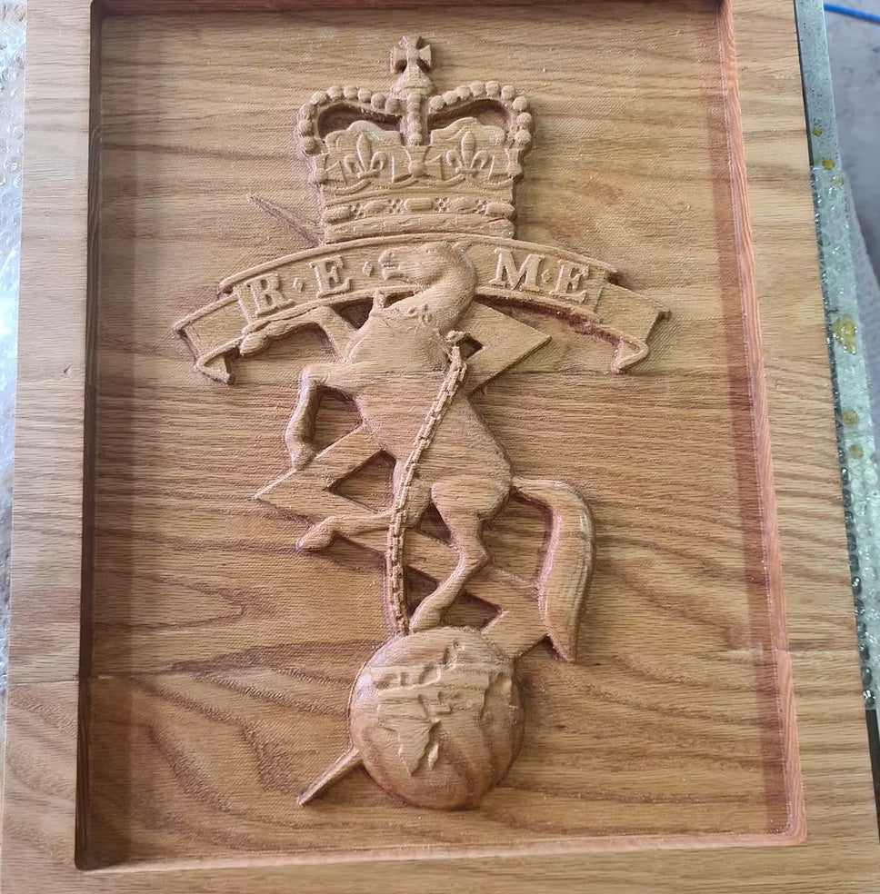 British Forces 3d Hand Carved Logo Plaque