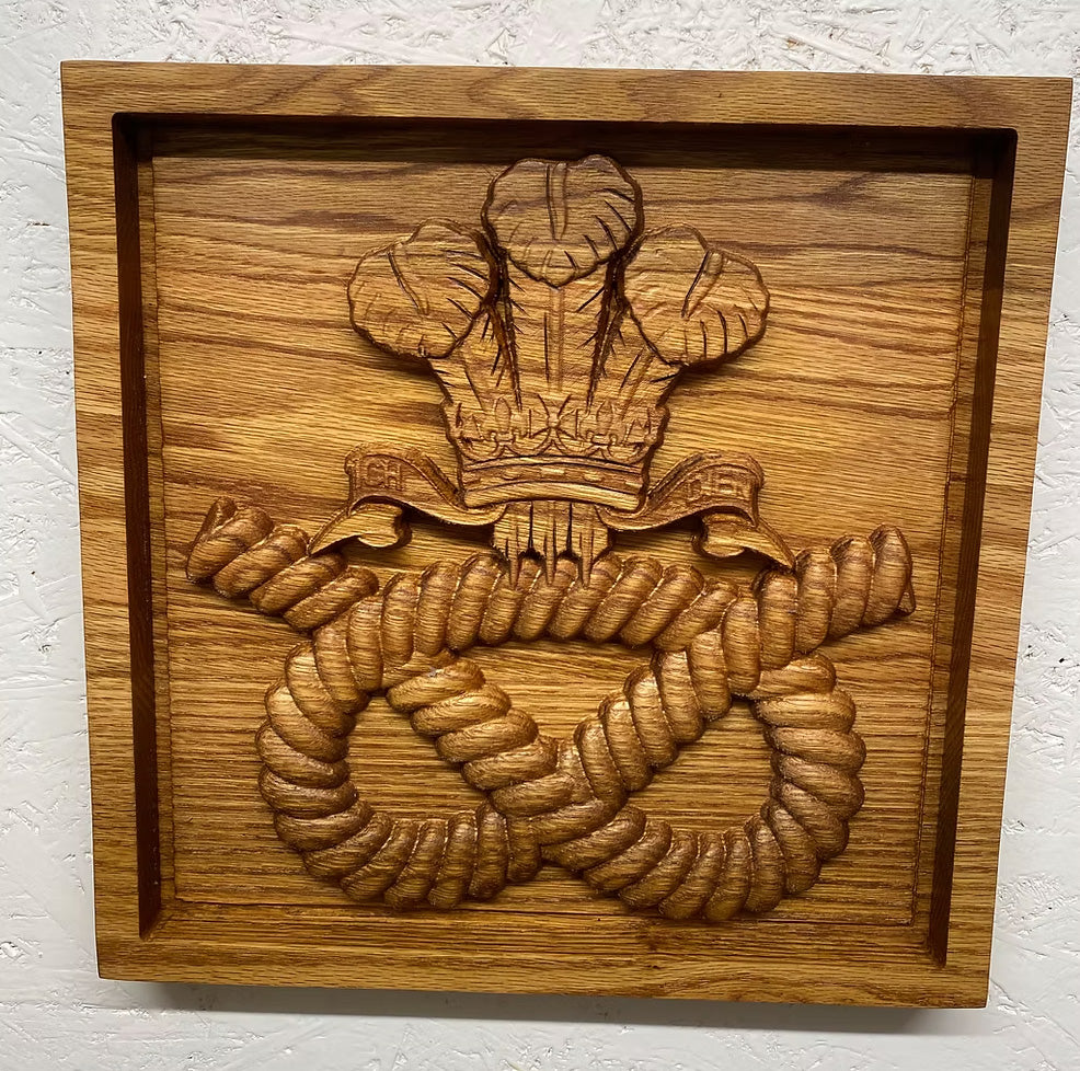 British Forces 3d Hand Carved Logo Plaque