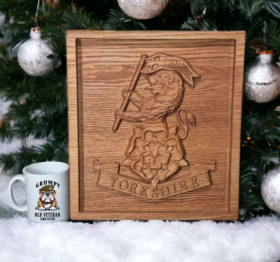 British Forces 3d Hand Carved Logo Plaque