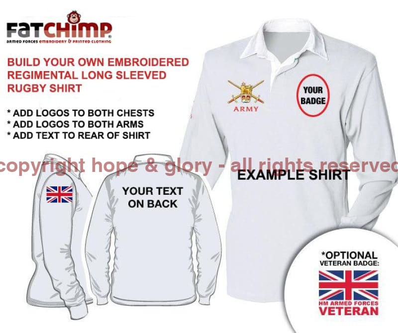 Rugby Shirts - British Regiments Long Sleeve Rugby Shirt - Build Your Own Shirt