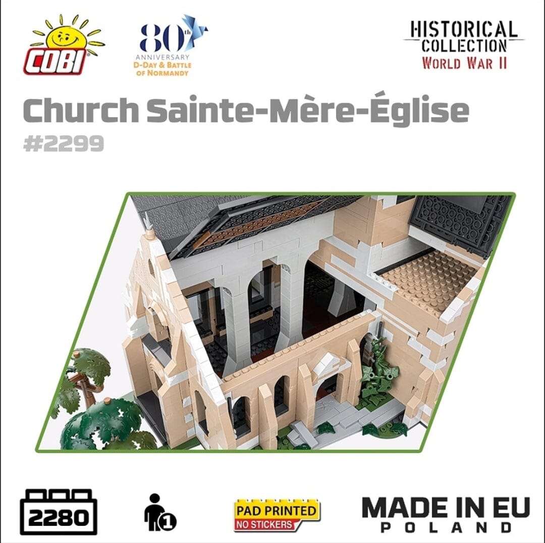 Church Sainte-Mere-Eglise brick model