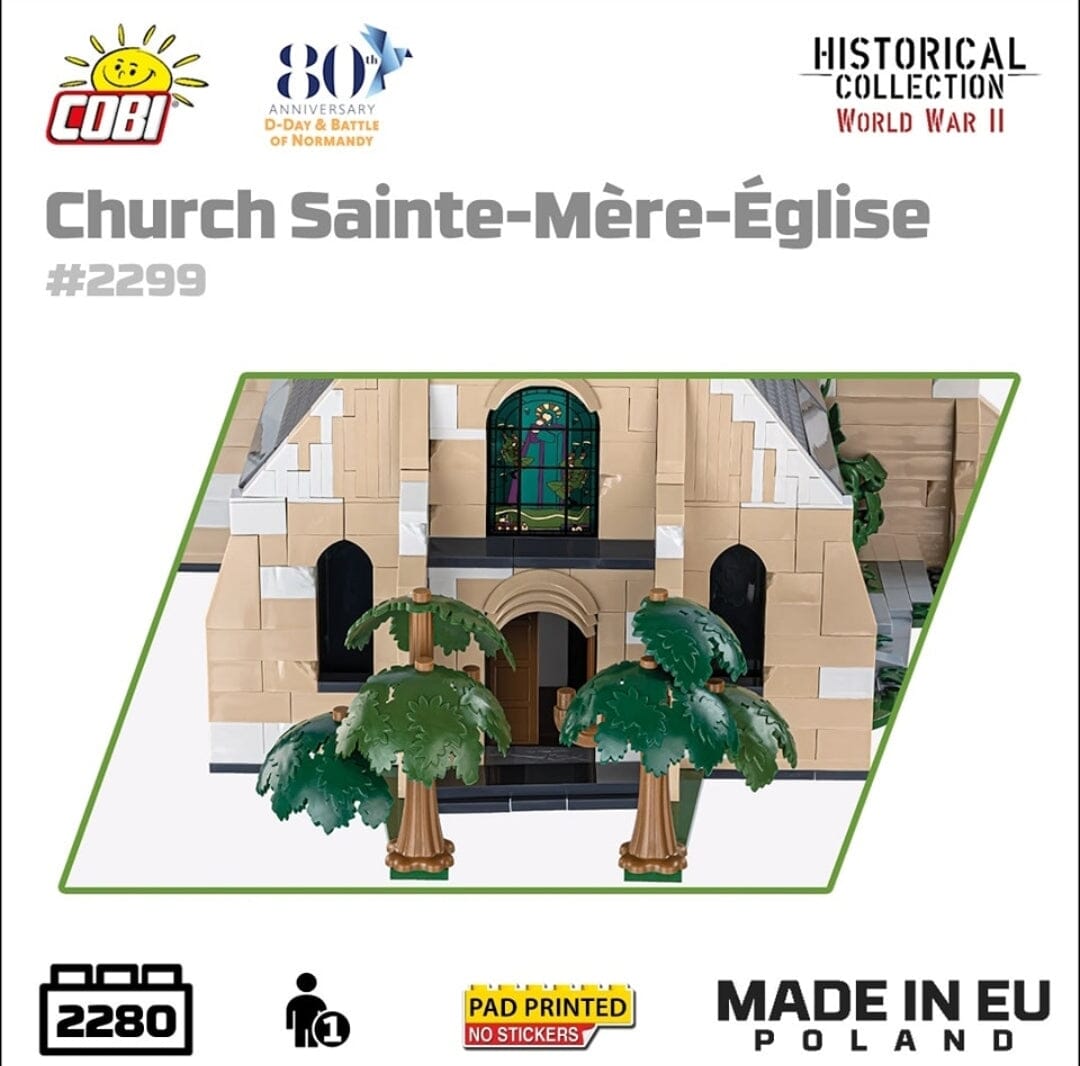 Church Sainte-Mere-Eglise brick model