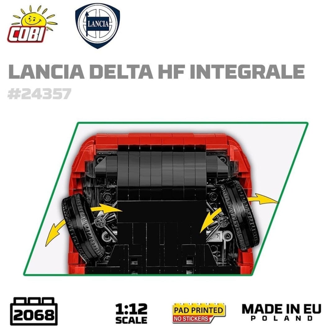 COBI Lancia Delta HF Intg. brick model car - COBI 24357 - 2068 bricks