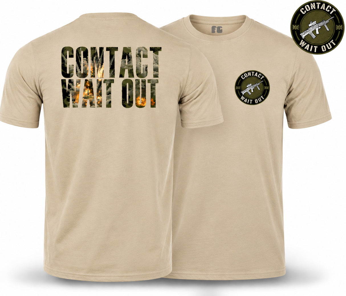 Contact Wait Out Double Print T-Shirt