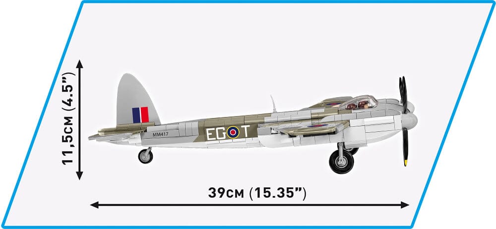 De Havilland DH-98 Mosquito brick plane model - COBI 5735 - 710 bricks