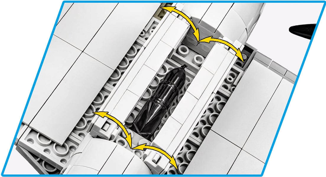 De Havilland DH-98 Mosquito brick plane model - COBI 5735 - 710 bricks