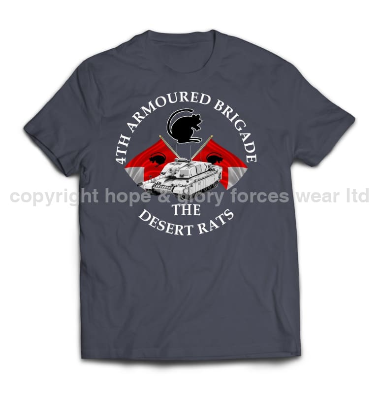 Desert Rats 4th Armoured Brigade Printed T-Shirt