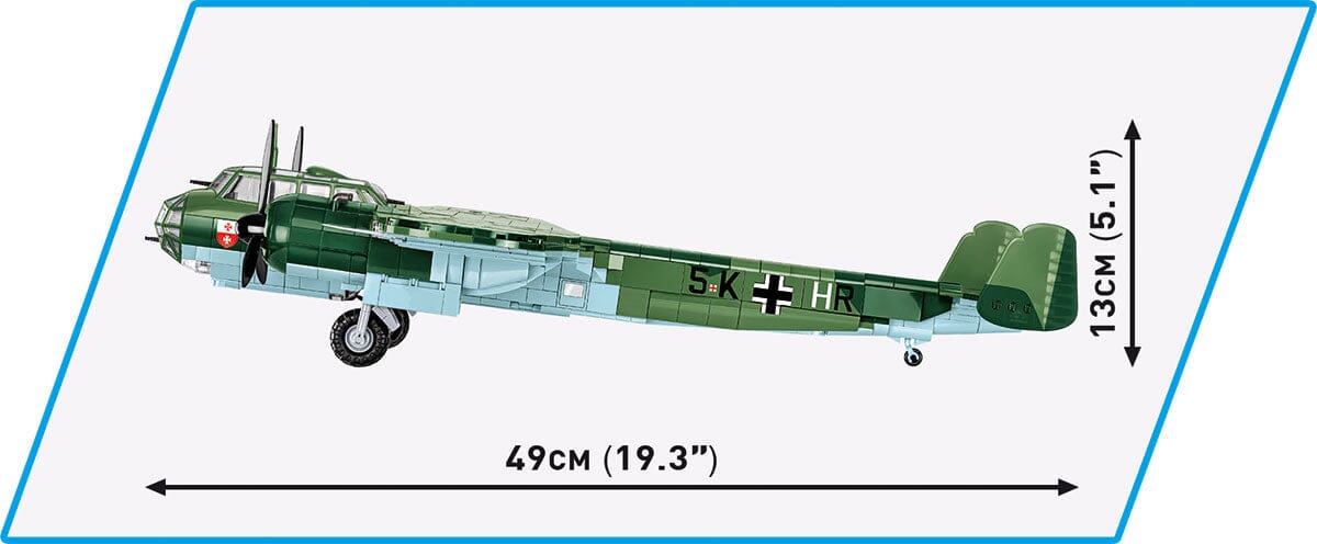Dornier D0-17Z-2 brick plane model- COBI 5754- 1360 bricks