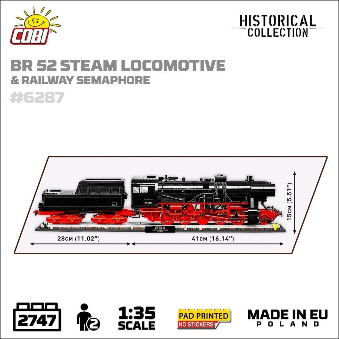 DRB Class 52 Steam Locomotive and Semaphore brick model