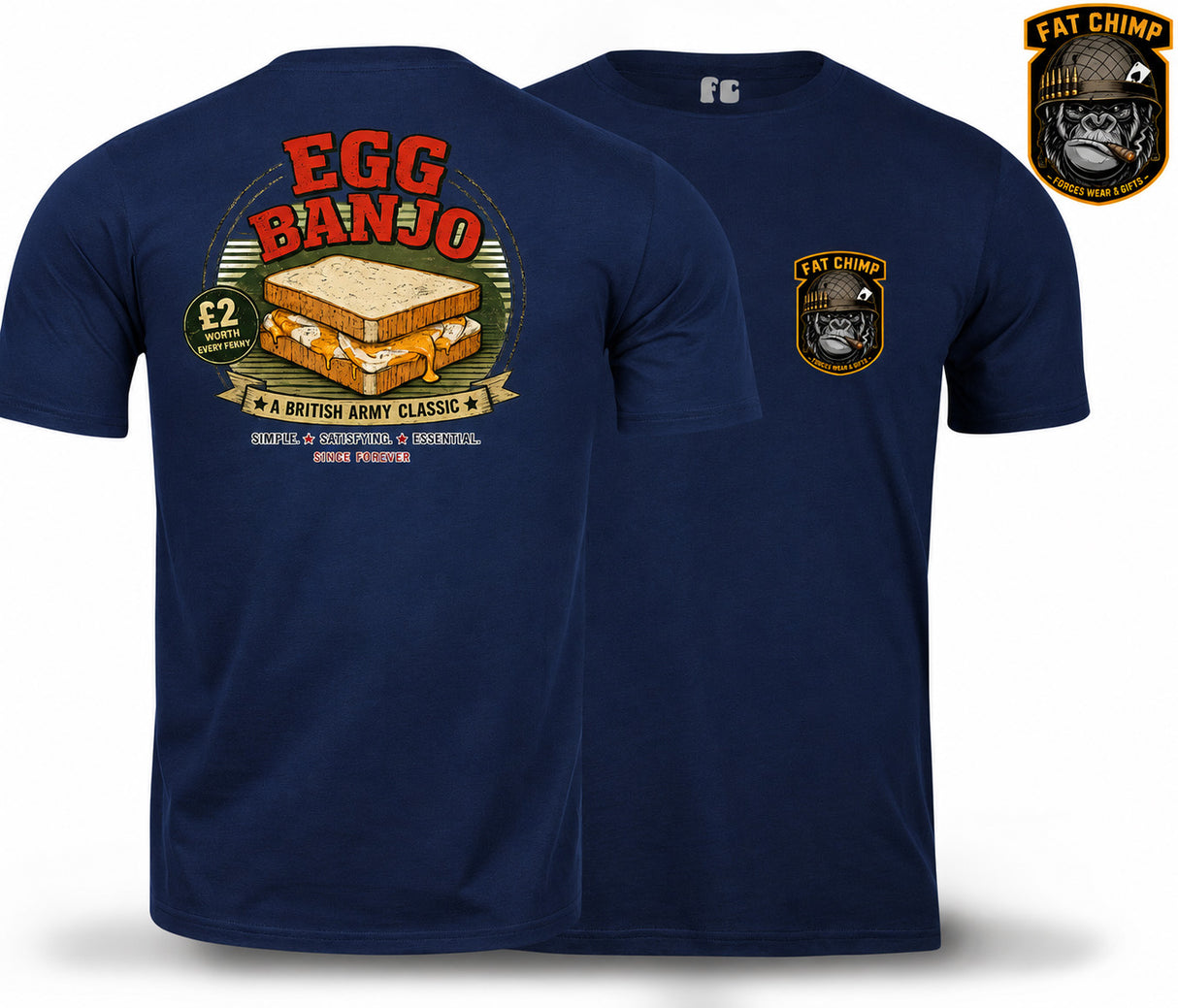 Egg Banjo Army Classic Double Print T-Shirt