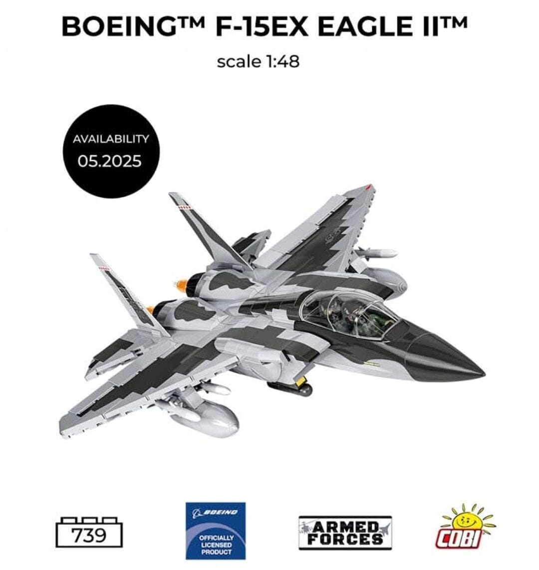 F-15EX Eagle II plane brick model - COBI 5900- 739 bricks