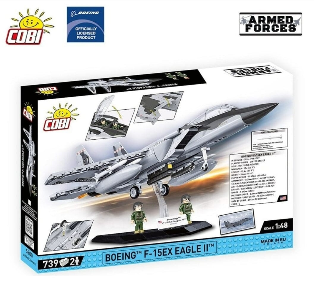 F-15EX Eagle II plane brick model - COBI 5900- 739 bricks