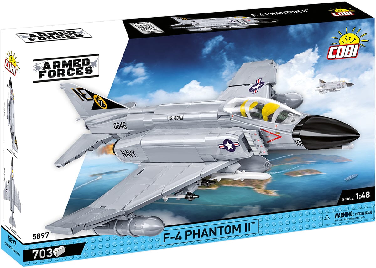 F-4 Phantom II brick plane model - COBI 5897 - 703 bricks