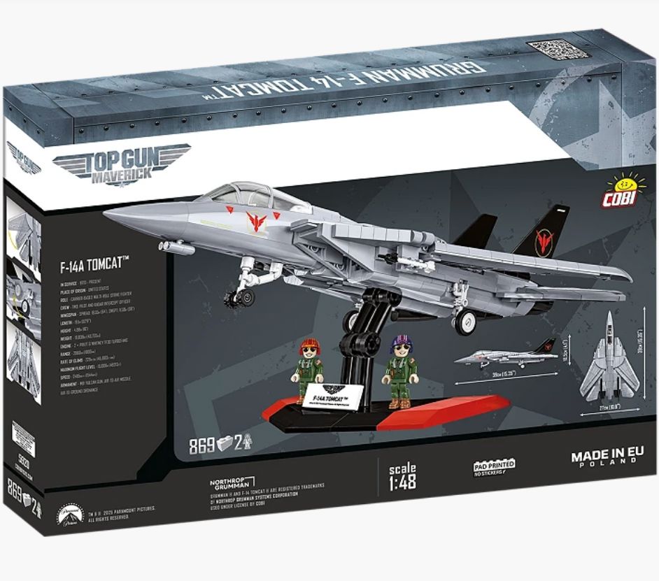 F14 Tomcat Top Gun brick plane model - COBI 5920 - 825 bricks