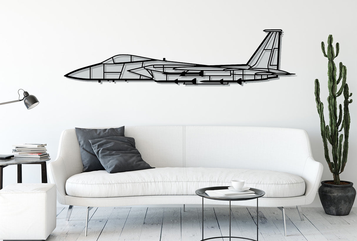 F-15 Fighter Jet Metal Wall Art