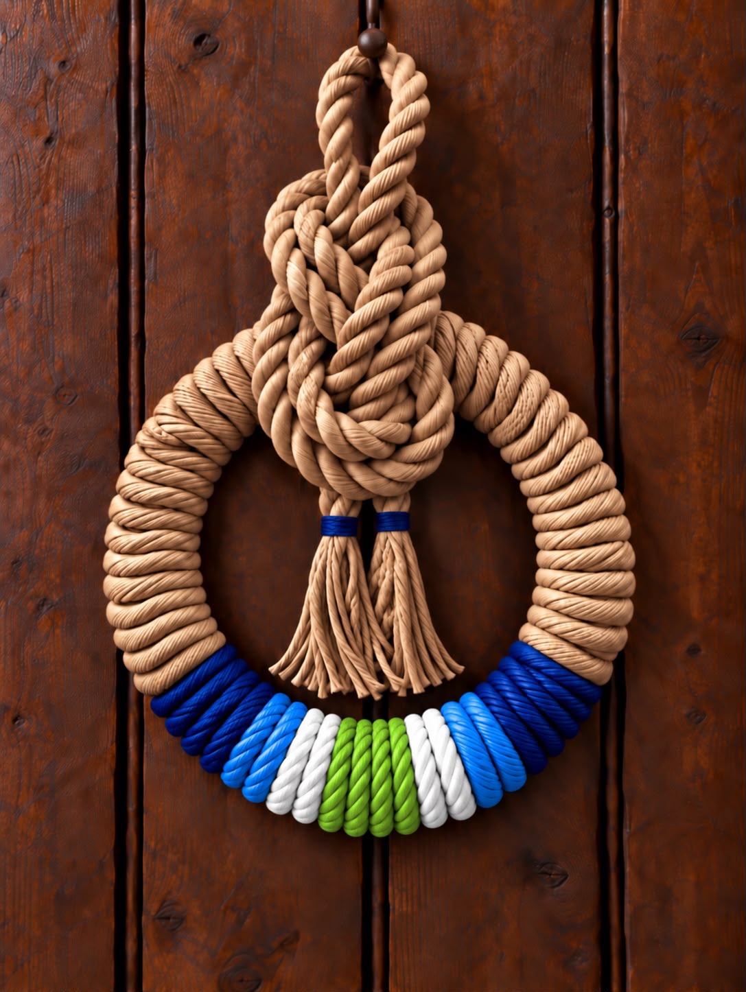 Falklands South Atlantic Handcrafted Commemorative Rope Wreath - Made in Dorset - Pre-Order