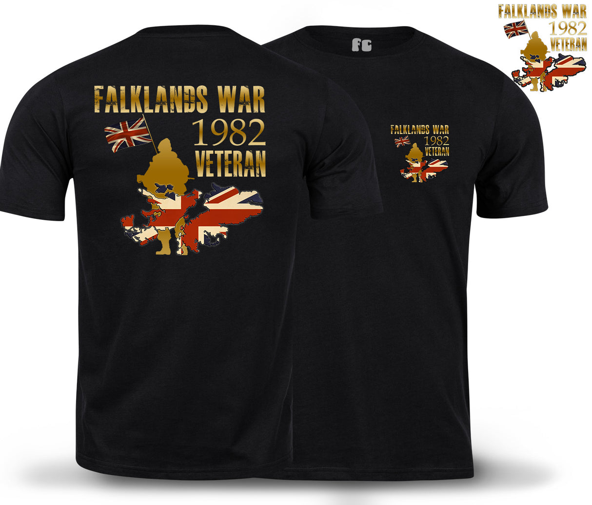 Falklands War Veteran Double Print T-Shirt