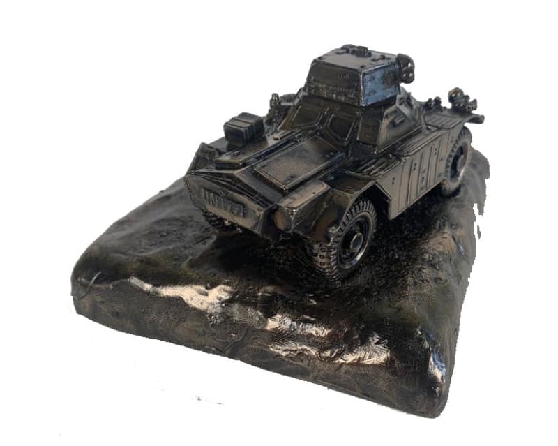 FERRET SCOUT CAR Mk2 Cold Cast Bronze Vehicle