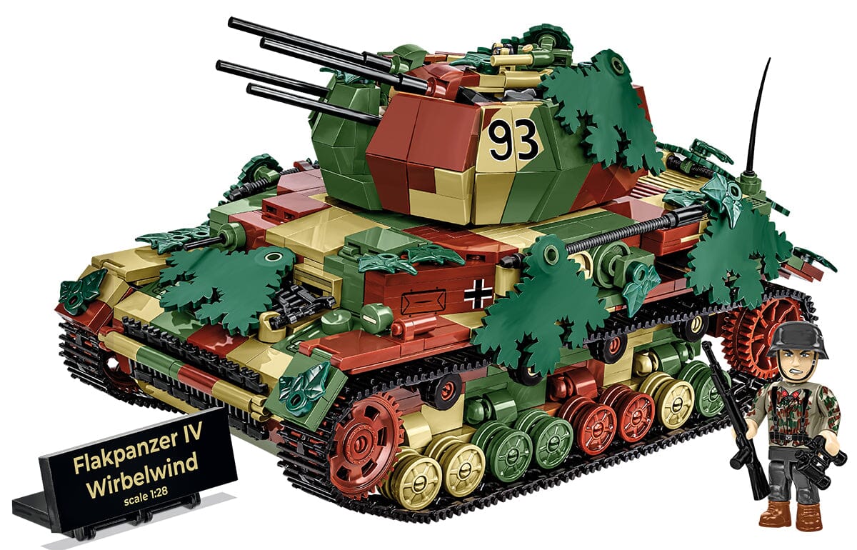 Flakpanzer IV Wirbelwind brick anti-aircraft gun model