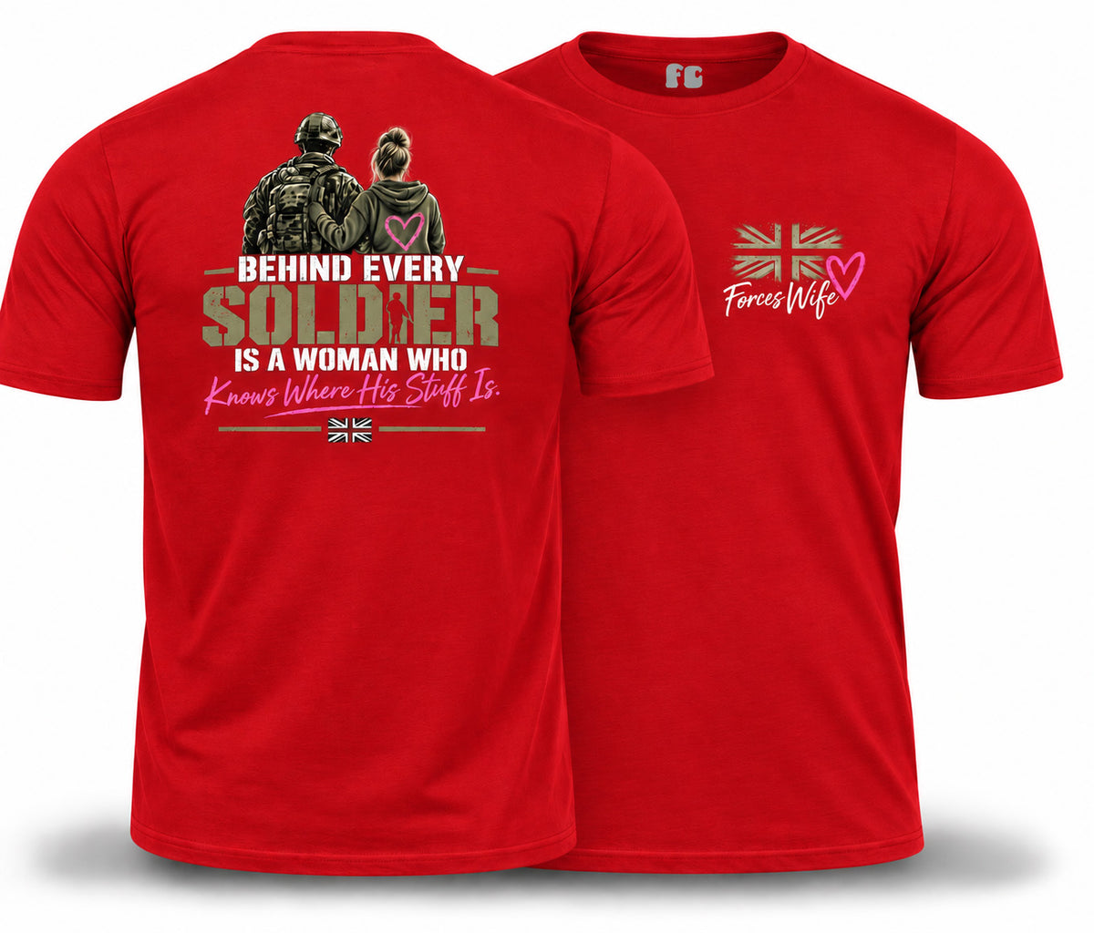 Forces Wife Double Print T-Shirt