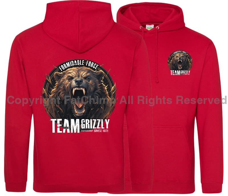 Formidable Force 'Team Grizzly' Double Side Printed Hoodie