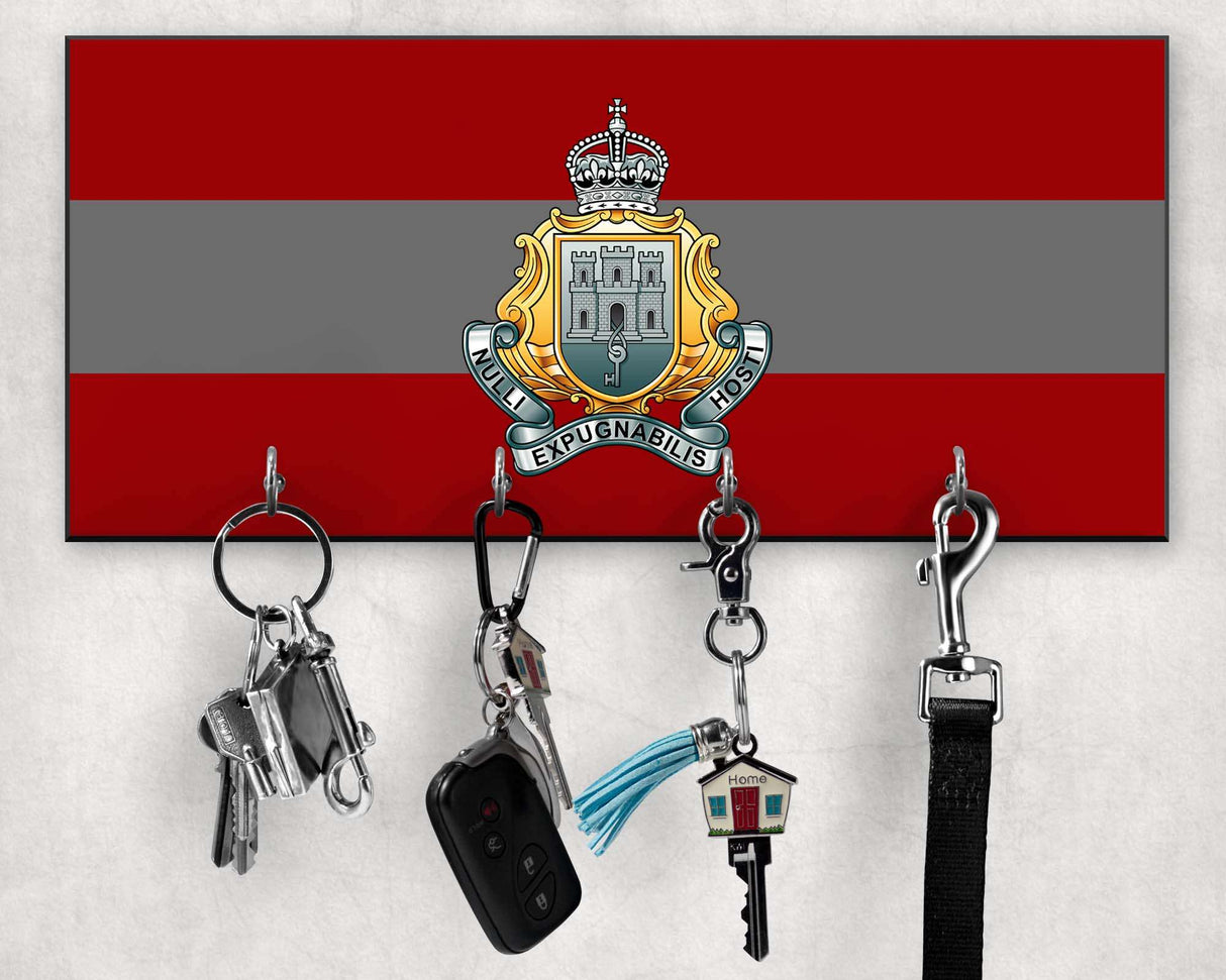 Royal Gibraltar Regiment - Wooden Key/Beret Hook (New King's Crown)