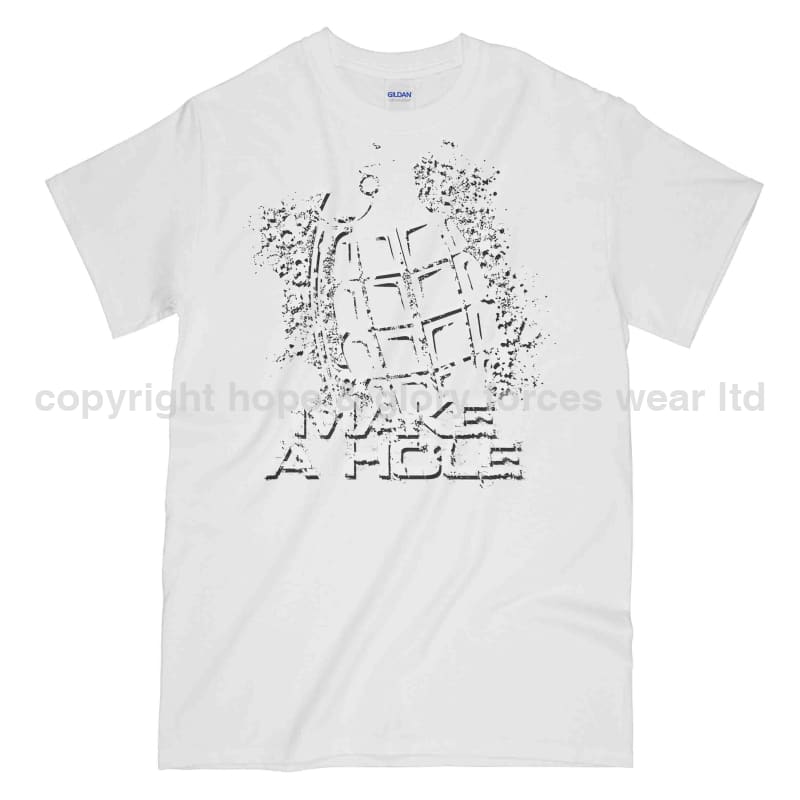 Grenade Make A Hole Military Printed T-Shirt