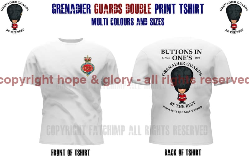 Grenadier Guards Buttons In One's Double 2 Print T-Shirt