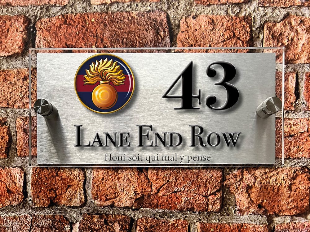 British Armed Forces Units House Sign - Choose Unit Logo