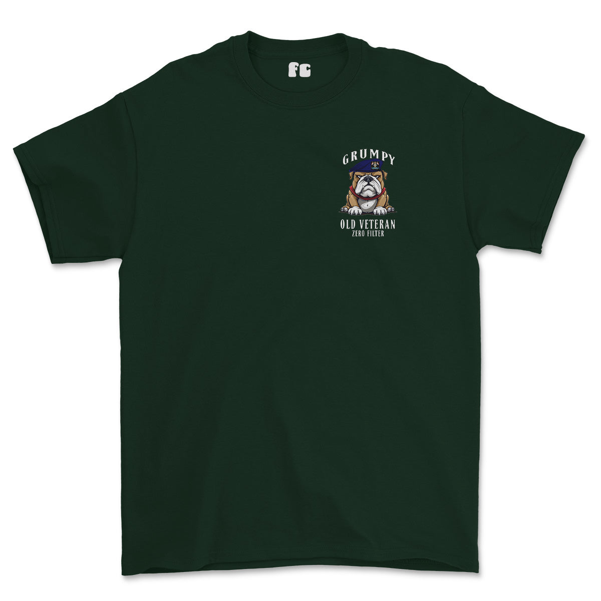 Grumpy Old 9/12th Royal Lancers Veteran Left Chest Printed T-Shirt