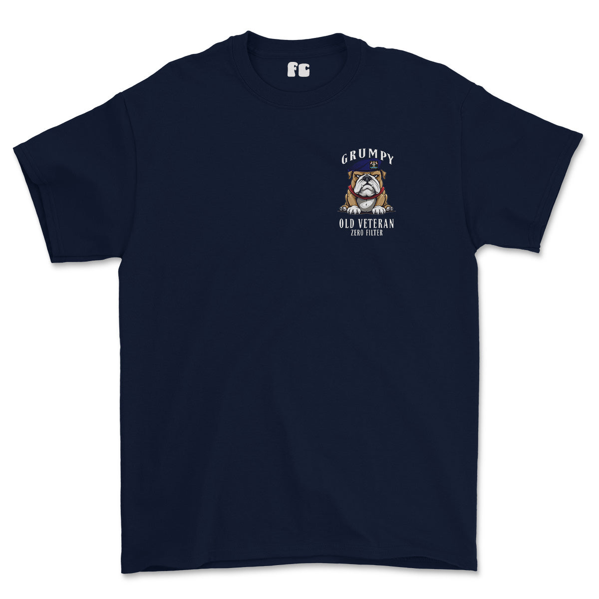 Grumpy Old 9/12th Royal Lancers Veteran Left Chest Printed T-Shirt