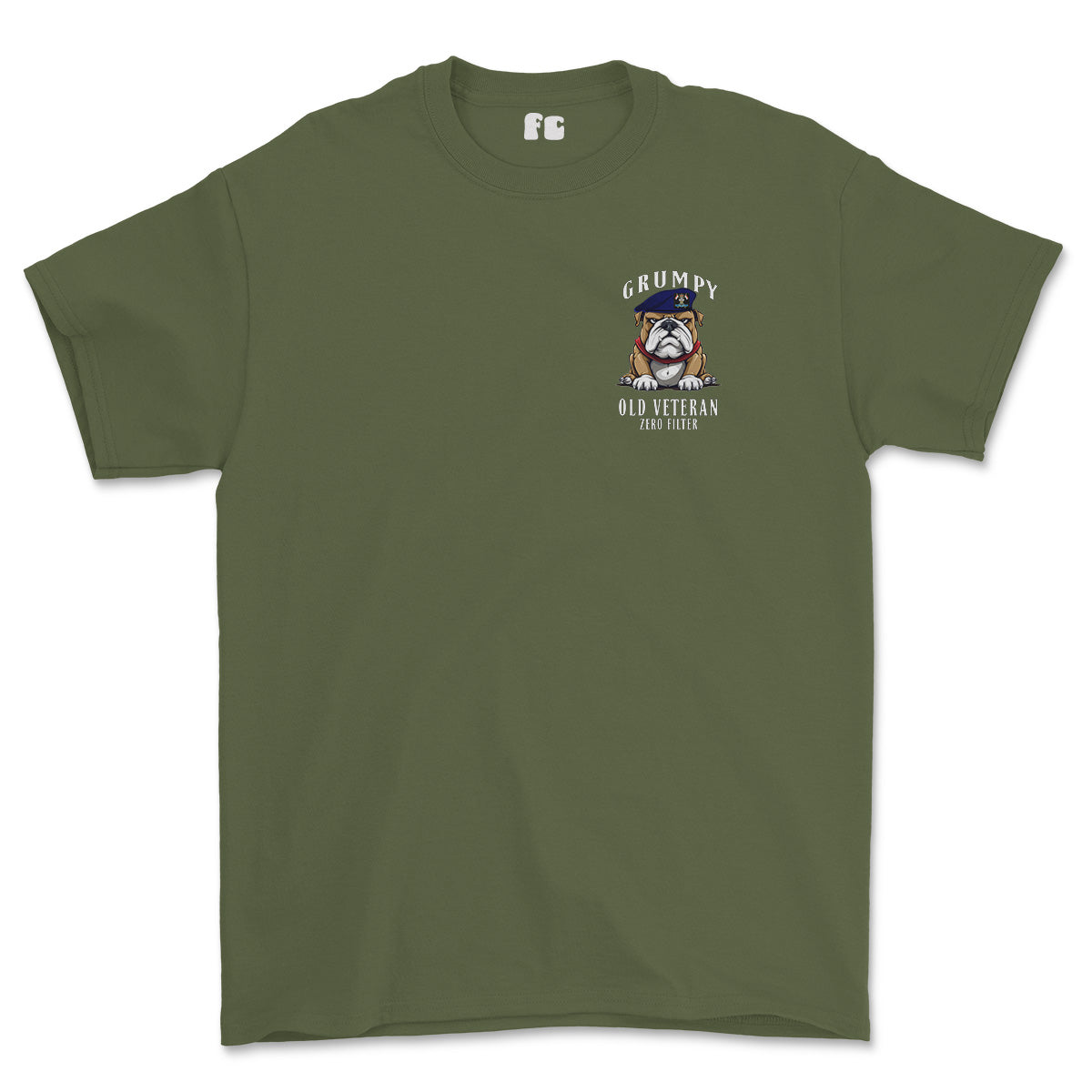 Grumpy Old 9/12th Royal Lancers Veteran Left Chest Printed T-Shirt