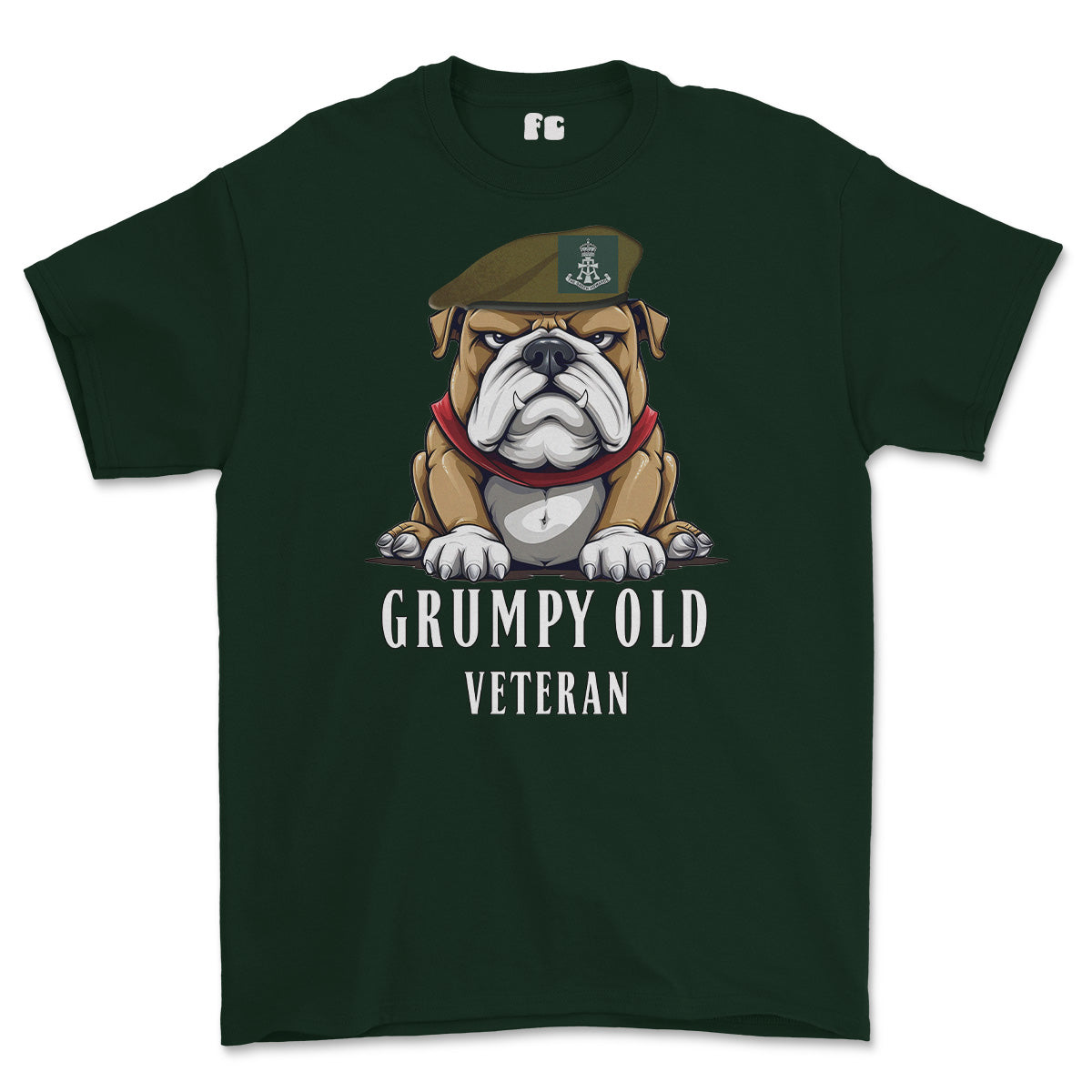 Grumpy Green Howards Veteran Printed T-Shirt