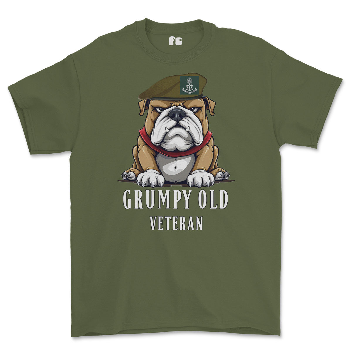 Grumpy Green Howards Veteran Printed T-Shirt