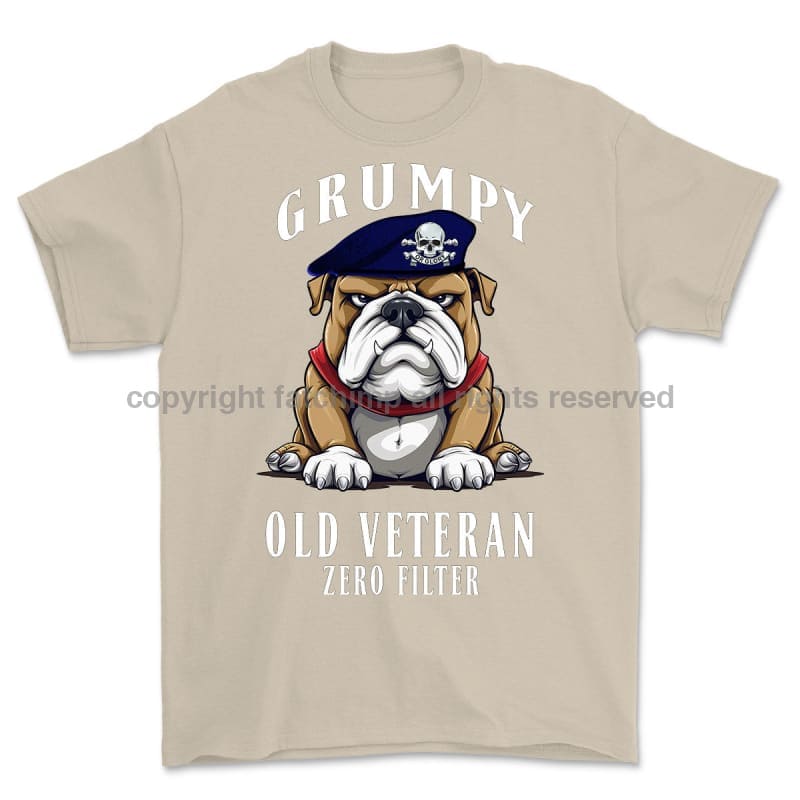 Grumpy Old 17Th/21St Lancer Veteran Printed T-Shirt Small 34/36’ / Sand