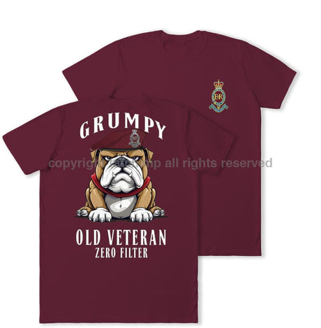 Grumpy Old 7 PARA Royal Horse Artillery Veteran Double Print T-Shirt