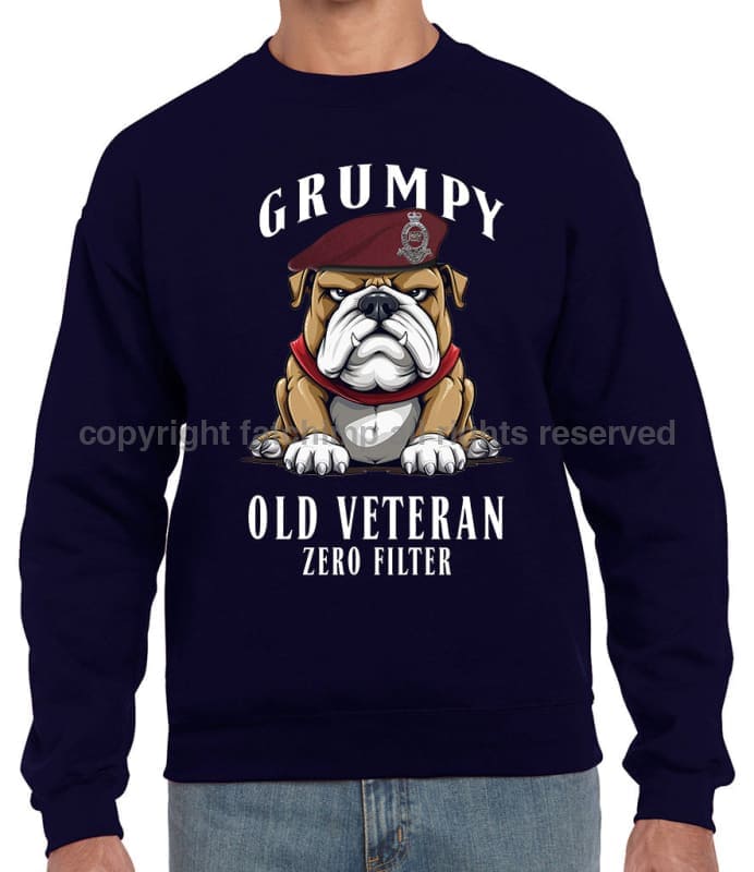 Grumpy Old 7 PARA Royal Horse Artillery Veteran Front Printed Sweater