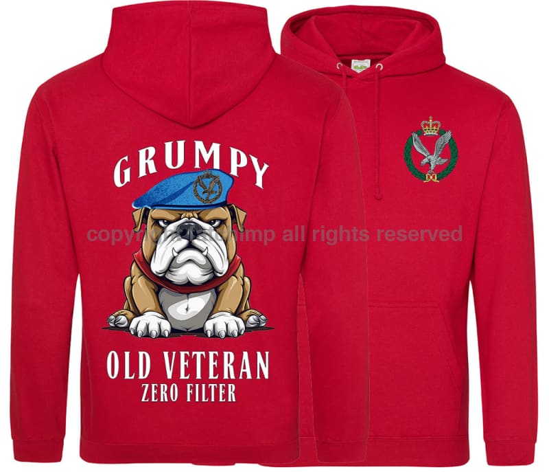 Grumpy Old Army Air Corps Veteran Double Side Printed Hoodie