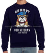 Grumpy Old Army Air Corps Veteran Front Printed Sweater