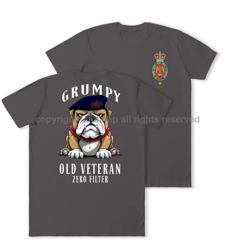 Grumpy Old Blues And Royals Veteran Double Print T-Shirt