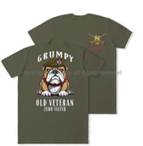 Grumpy Old British Army Veteran Double Print T-Shirt