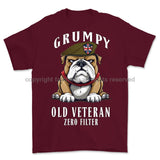 Grumpy Old British Army Veteran Printed T-Shirt Small 34/36’ / Maroon
